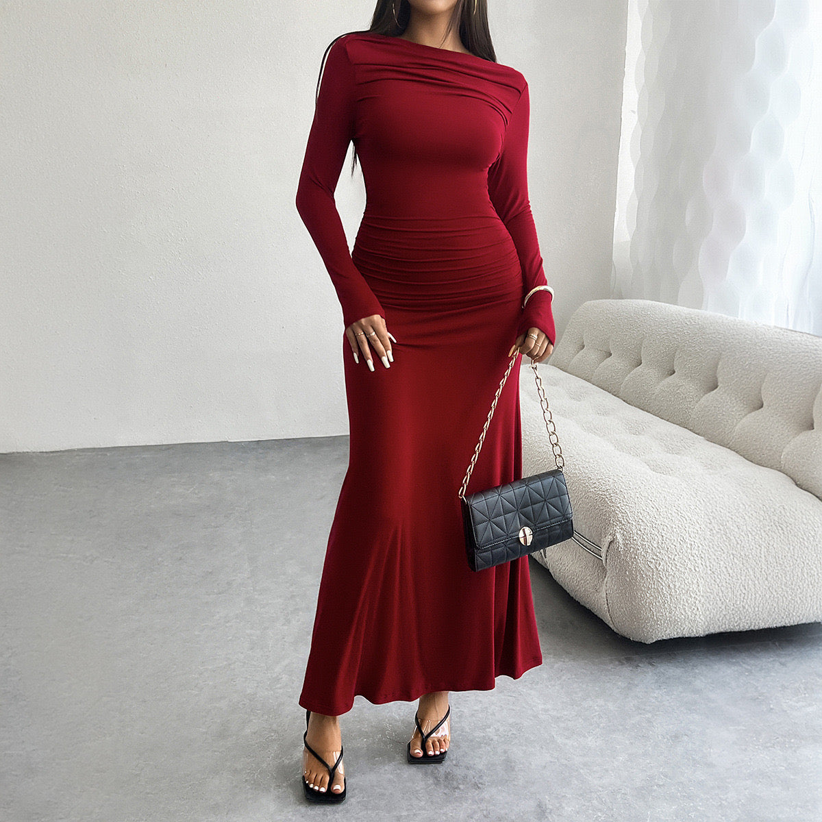 Pankh Basac Autumn Winter Bodycon Maxi Dress