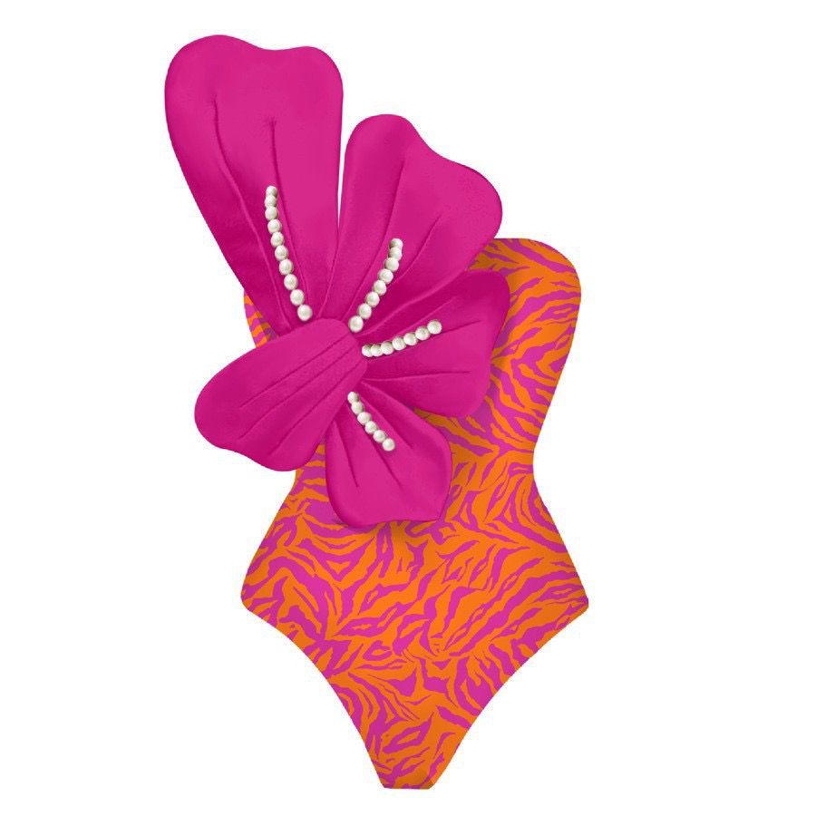 Pankh Blaze Luxury 3D Flower Printed Bodysuit