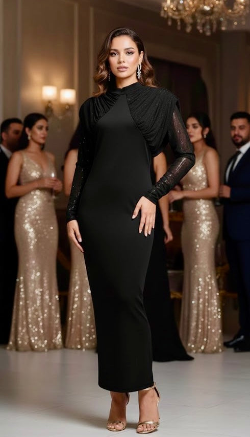 Pankh Teeb Bodycon Party Wear Maxi Dress