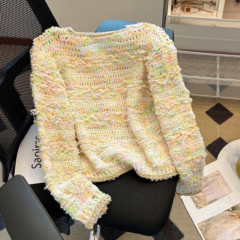 Pankh Saint Multicolor Pure Wool Blazer With Stone Embellished Collar