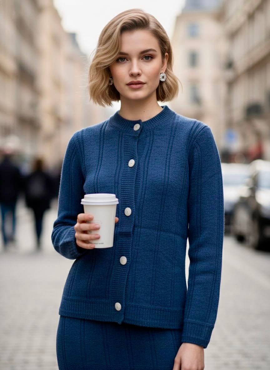 Pankh Tisca Woolen Top and Skirt Coord Set