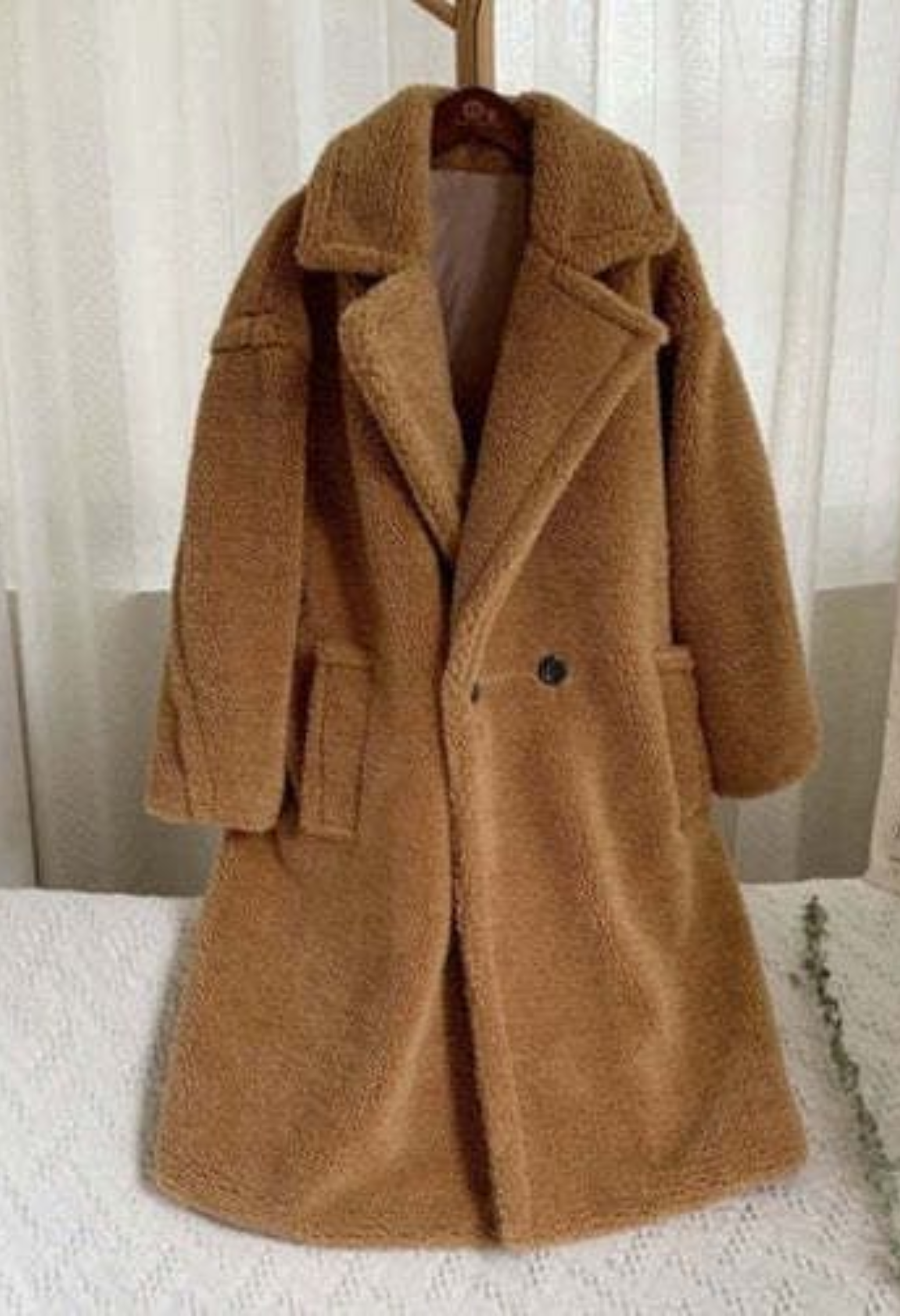 Pankh Emz Fashion Design Teddy Fur Wool Coat Long Wool