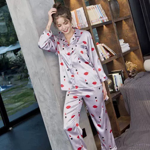 Pankh Bunila Half Sleeve Satin Night Suit Set
