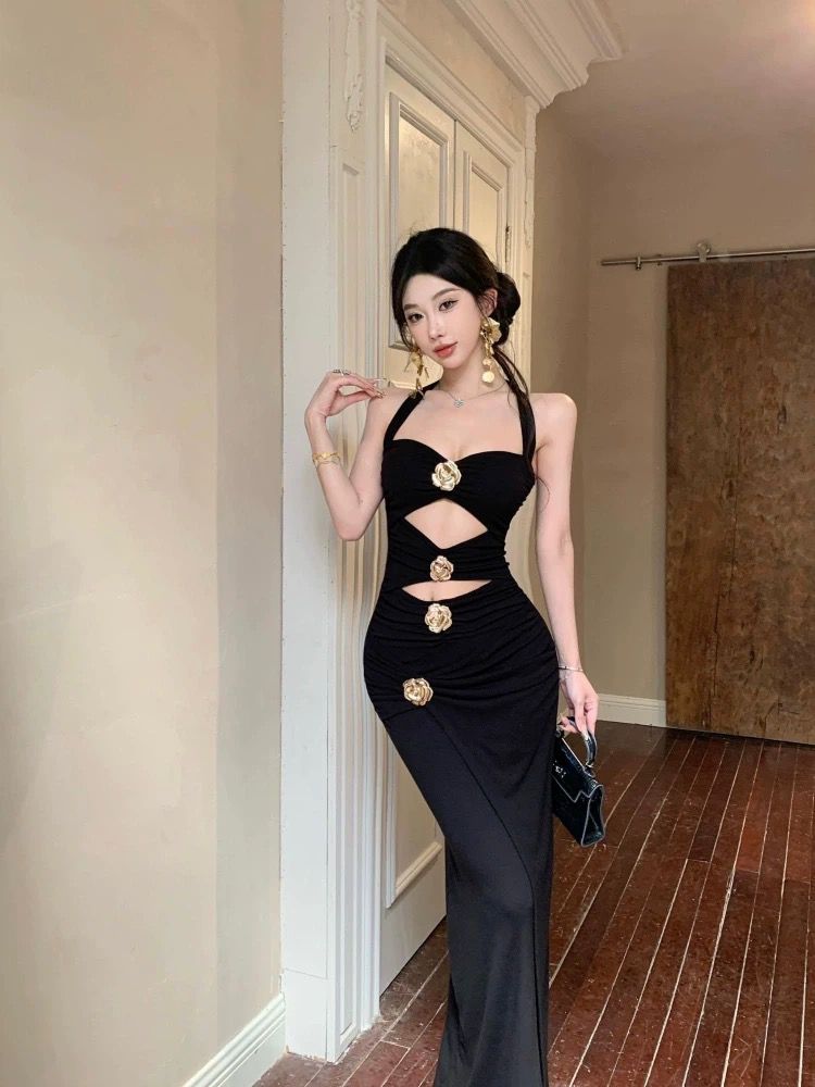 Pankh Fiora Front Cut Long Bodycone Party Dress