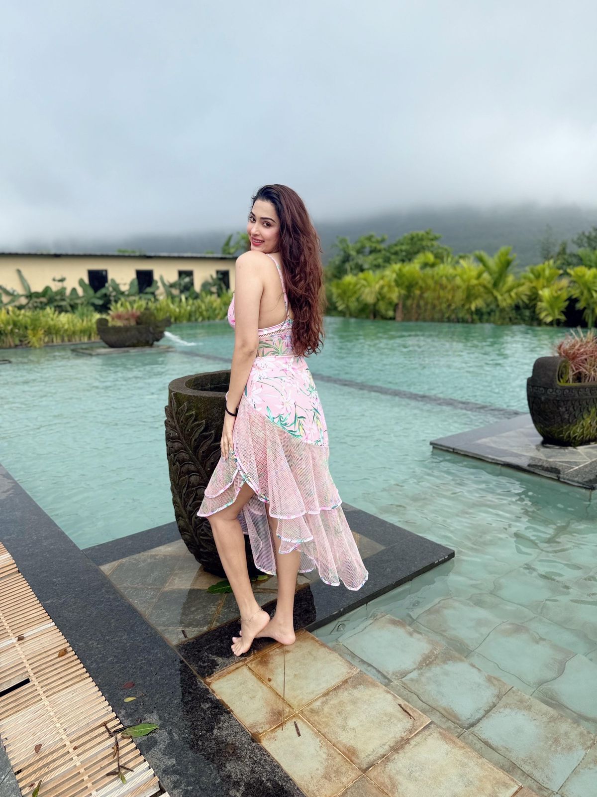 Pankh Rachel High Fashion padded Monokini and Sarong Skirt Set