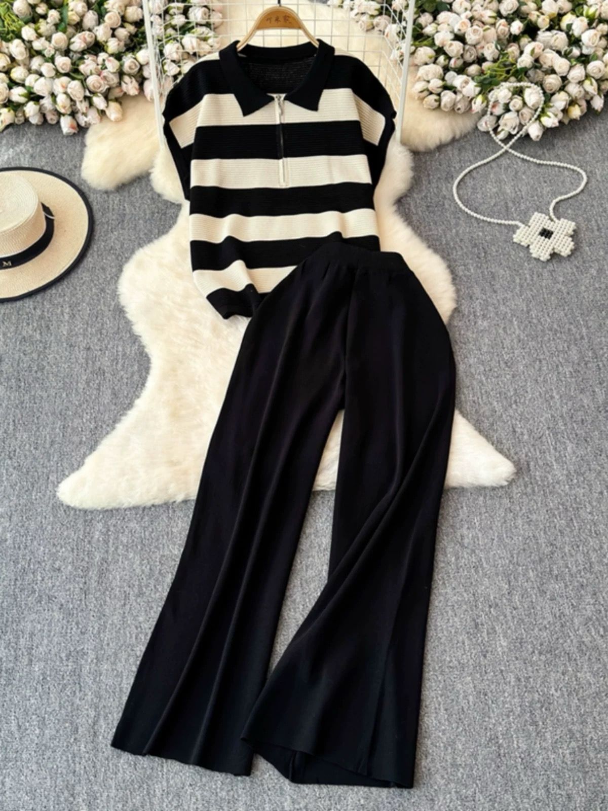 Pankh Matsel Ribbed Summer 2 Pcs Co-ord Set