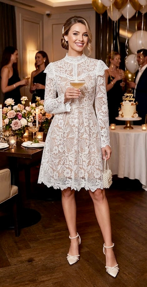 Pankh Treya Crochet Formal Party Wear Dress