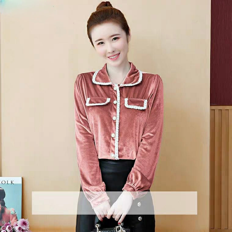 Pankh Alany Velvet Party Wear Shirt