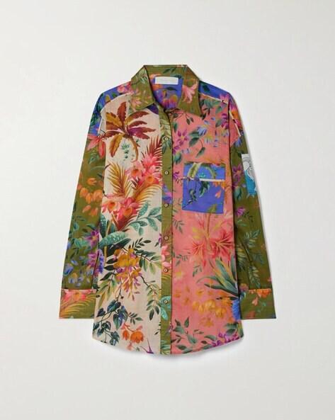 Pankh Sawyer Tropicana Neutrals Print Shirt
