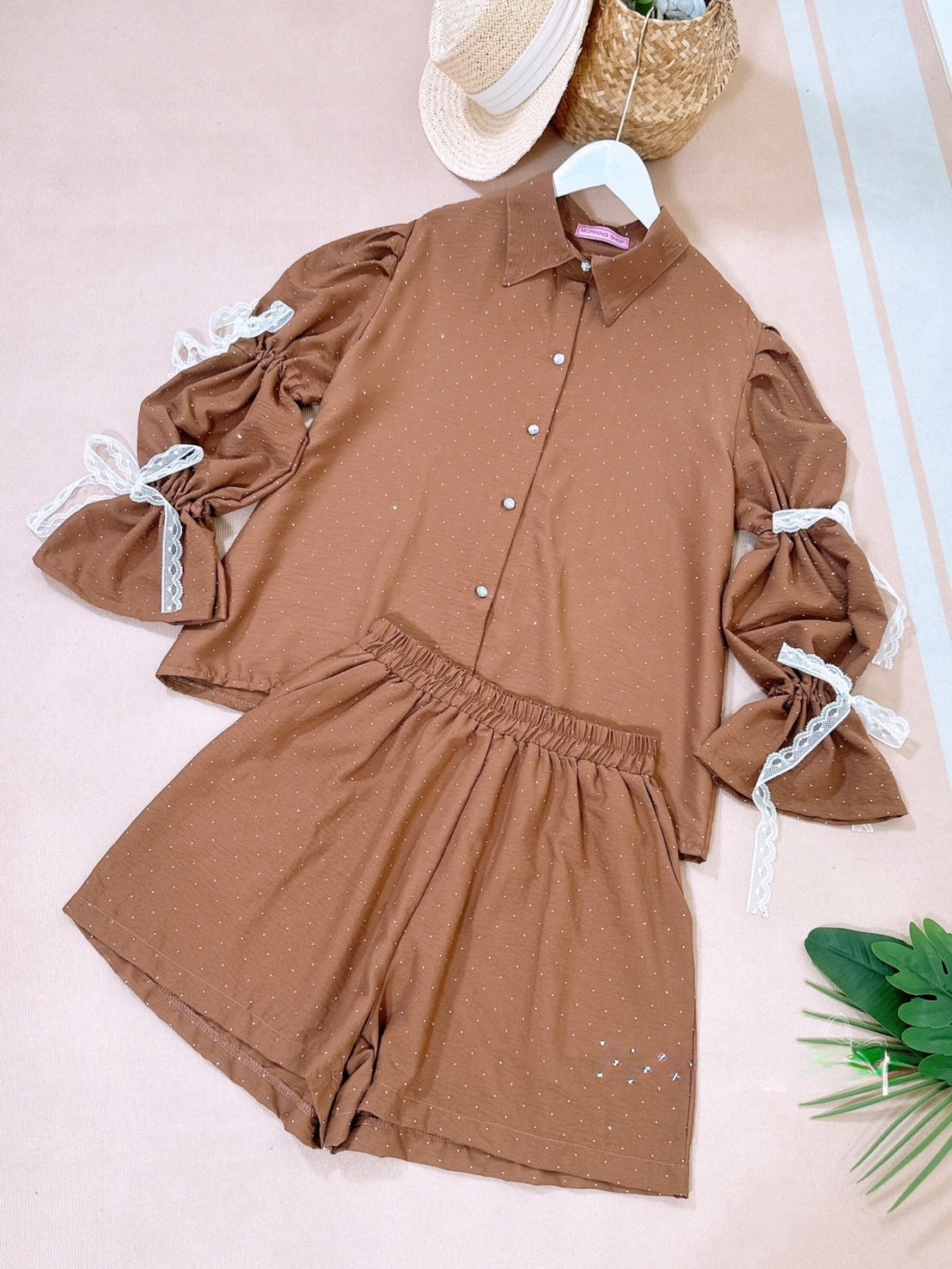 Pankh Marina Stone Embellished Shirt And Short Set