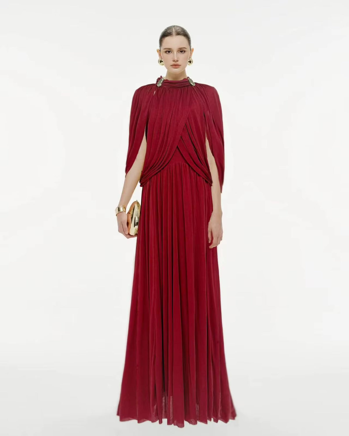Stenoir Cape Style Maxi Dress