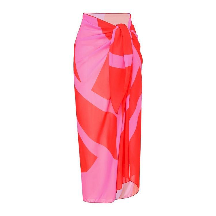 Pankh Abby Pink & Red Zip-Up Full sleeve Monokini Swimwear With Cover-Up