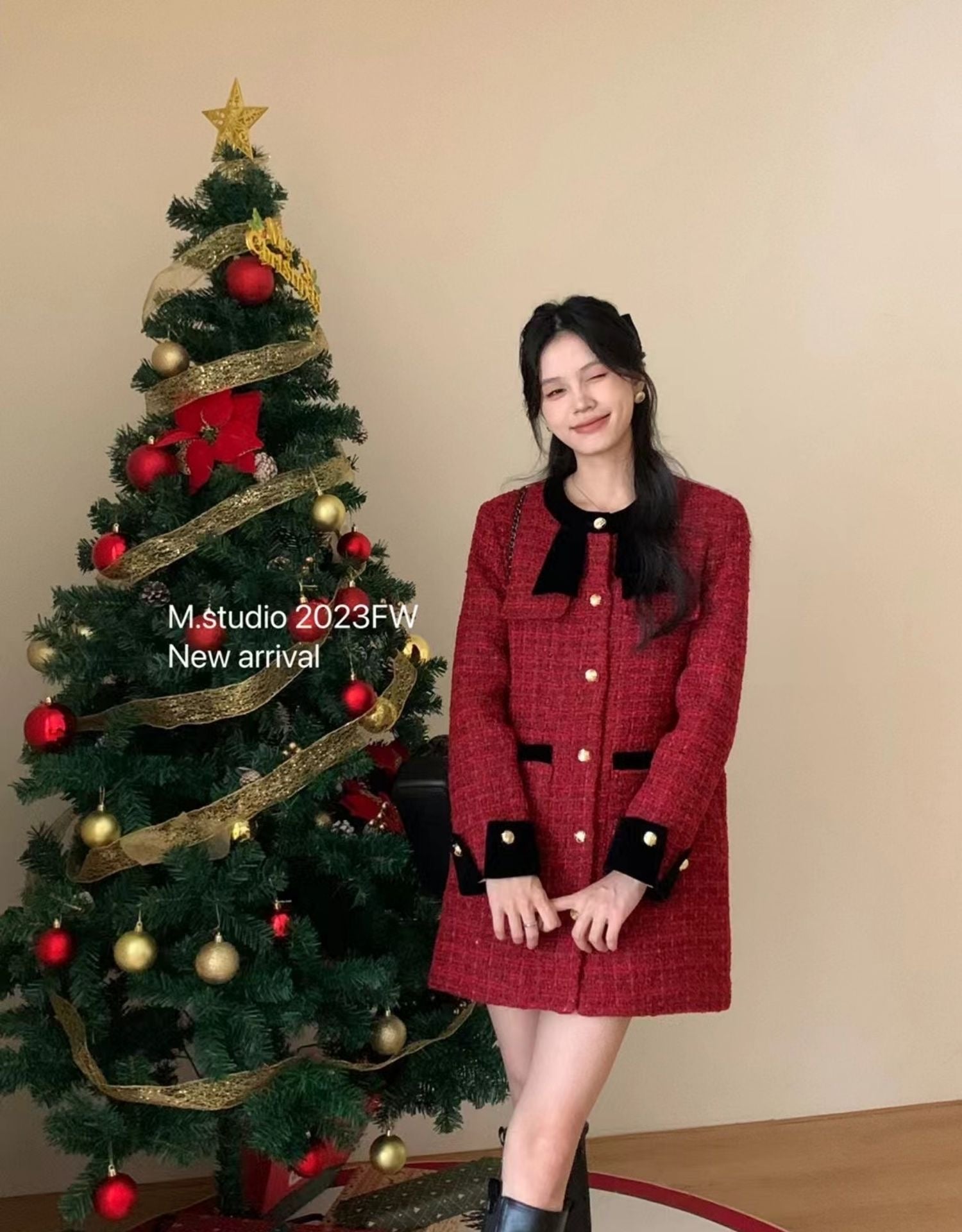 Pankh Laudre Formal Blazer Luxe Tweed Dress
