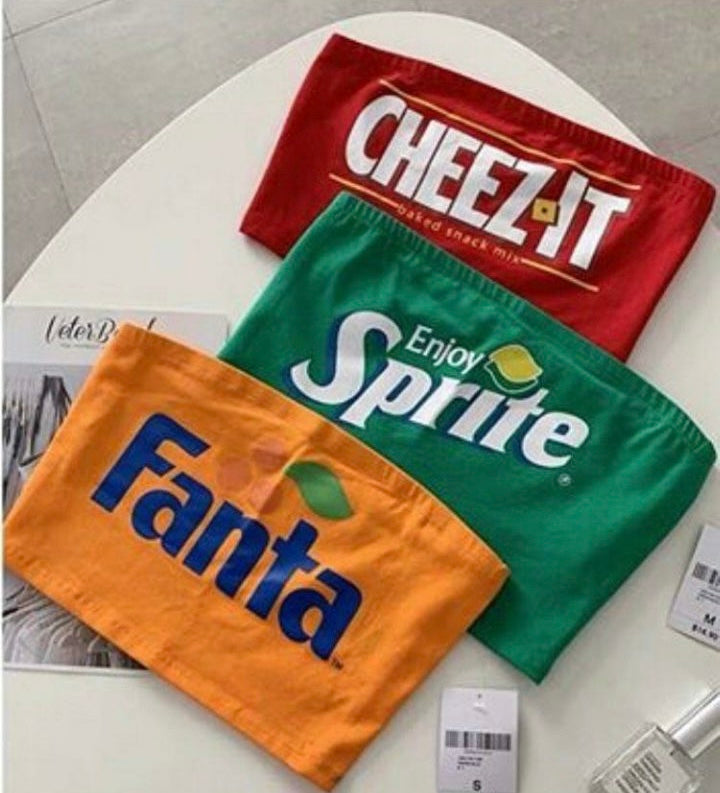 Pankh Graphic Logo Tube Top