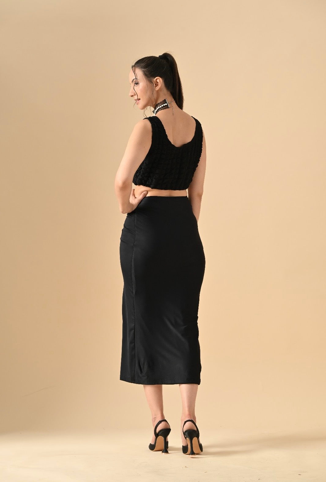 Pankh Alex Bubble Crop Bustier Top And Skirt Coord Set