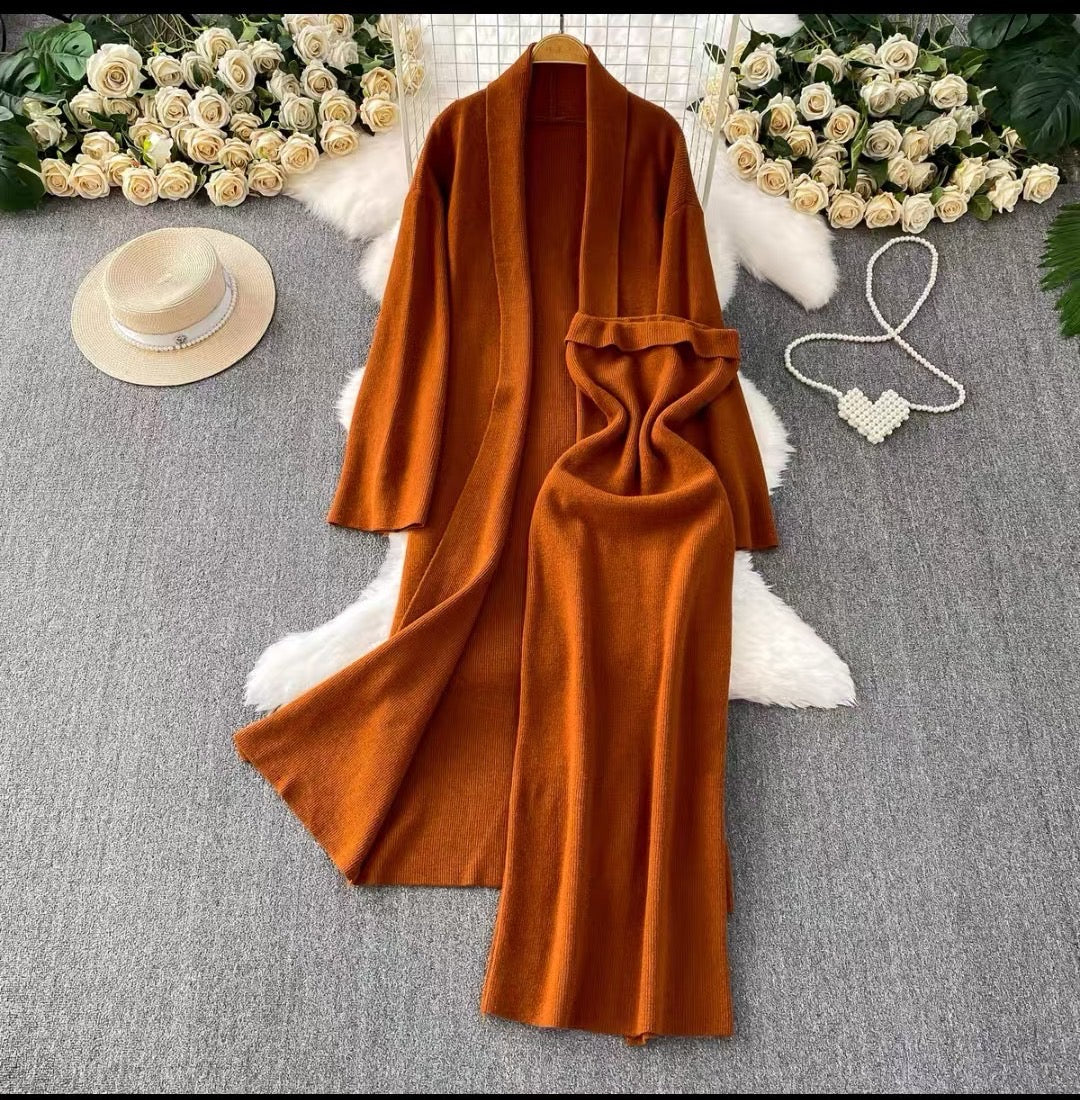 Pankh Ikonic Woolen Tube Maxi & Cardigan Dress Set