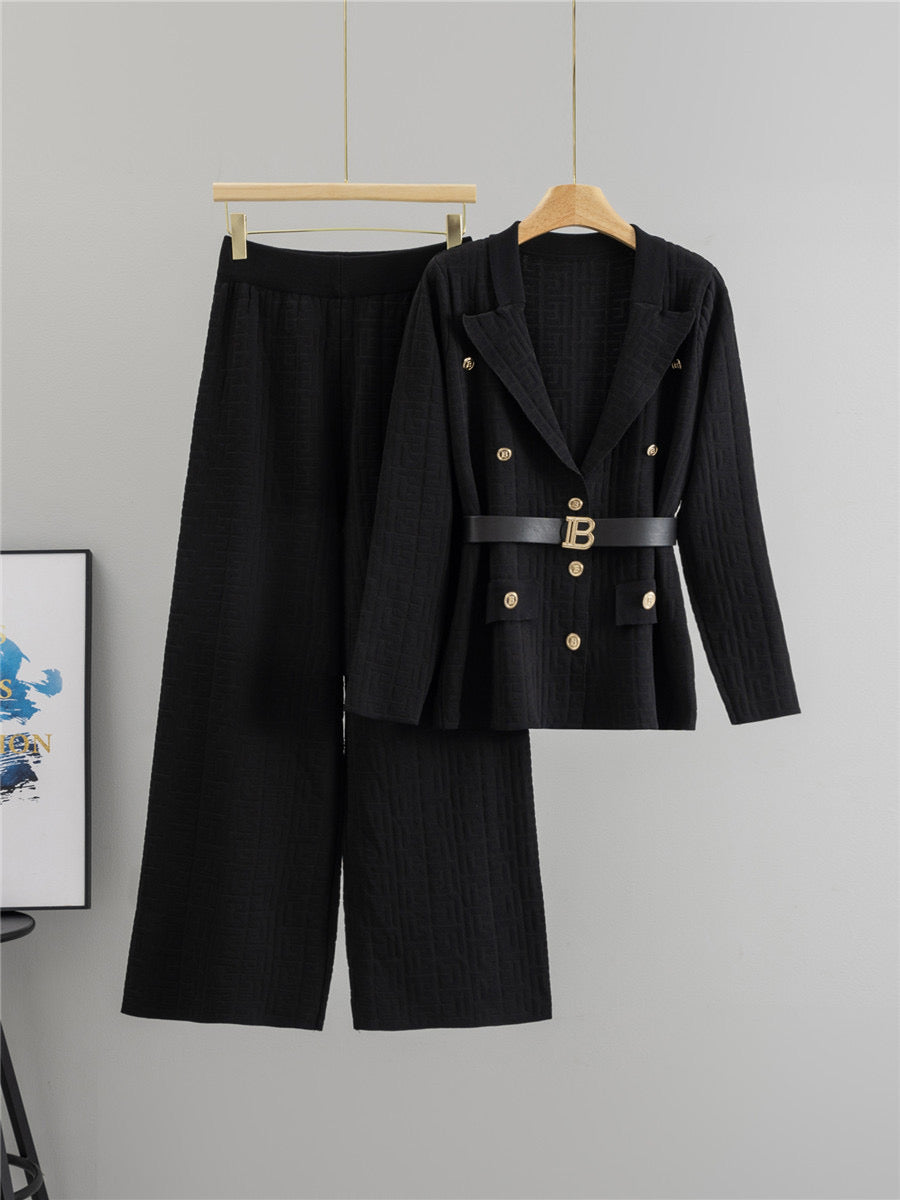Pankh Alisa Formal Blazer and Pant Woolen Coord Set