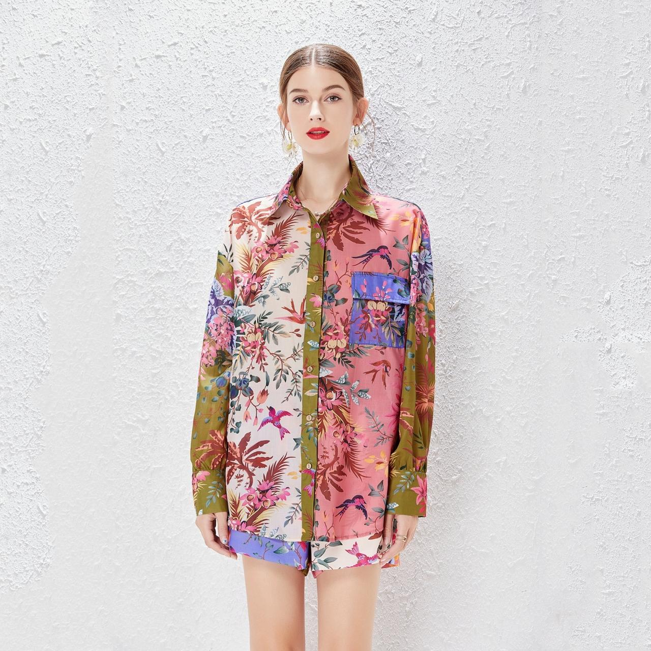 Pankh Sawyer Tropicana Neutrals Print Shirt