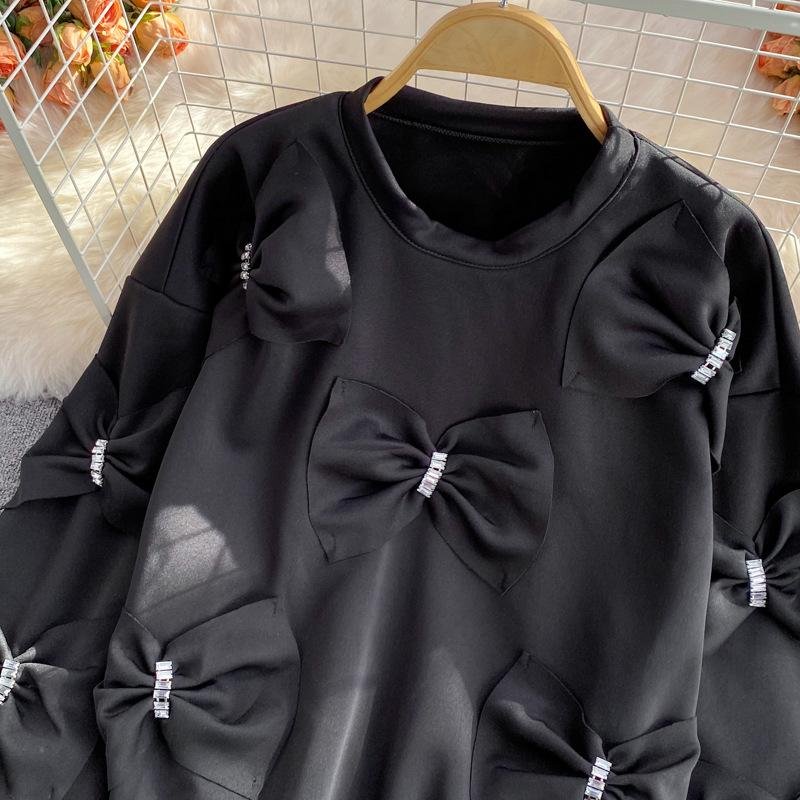Pankh Otik bow embelished sweatshirt