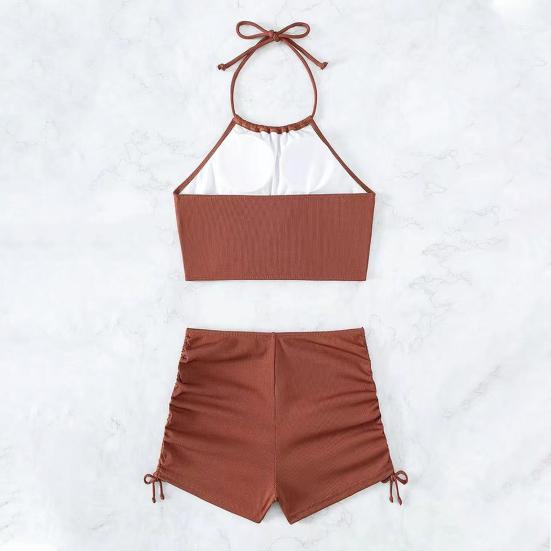 Pankh Ozzy Hollow Out Halter Two-Peice Swimsuit