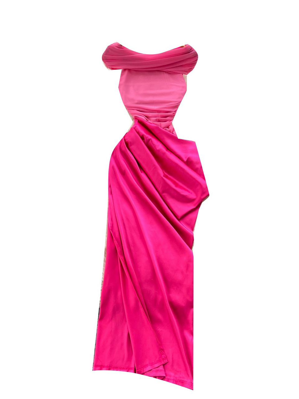 Pankh Iran Elegant Off-shoulder Strapless Backless Ruched Club Long Bodycon Dress