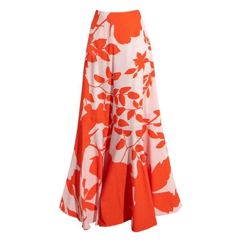 Pankh Jole Ruffle Monokini Swimsuit And Skirt Set