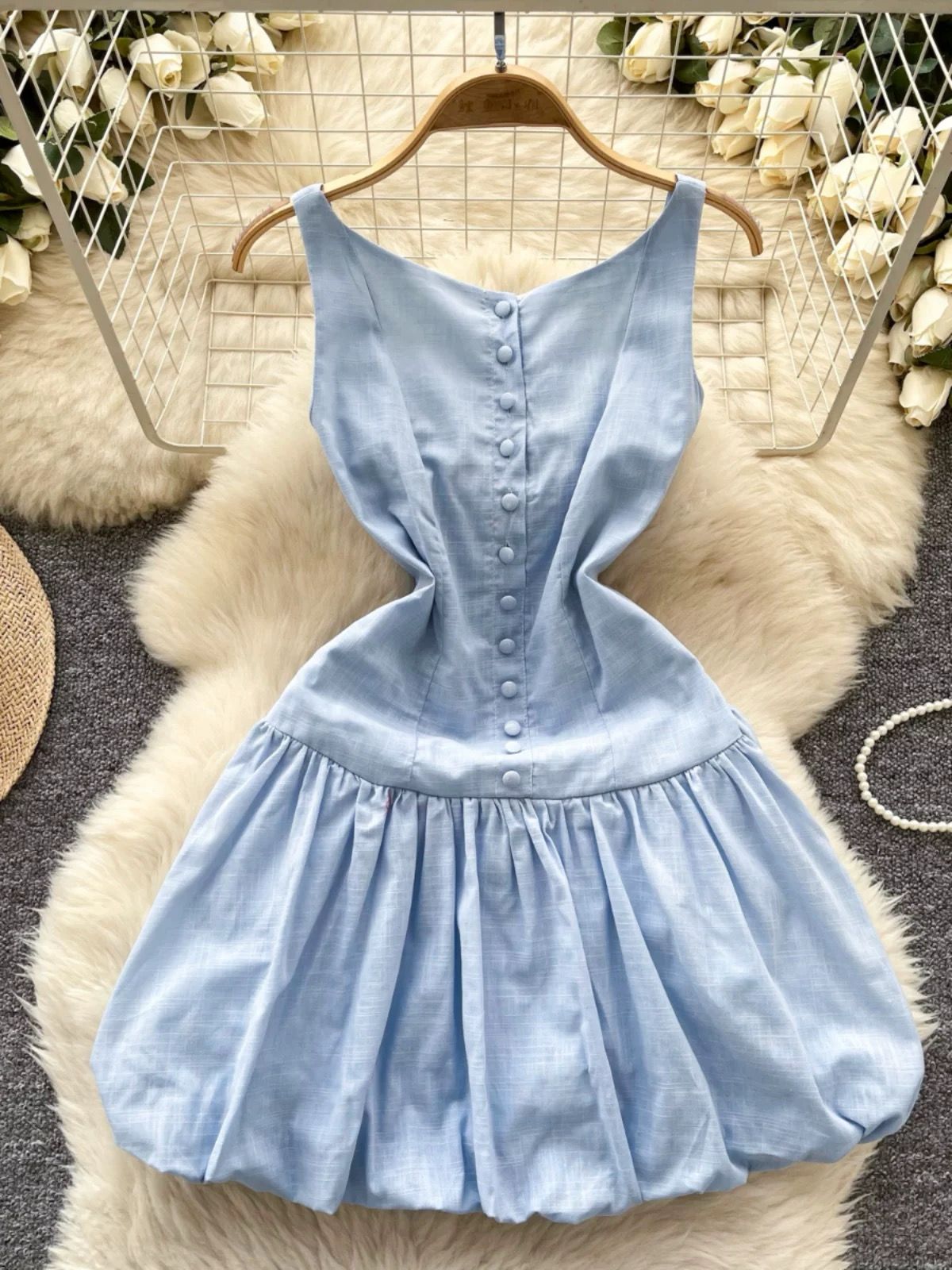 Pankh Harwin Bubble Hem Pure Cotton Dress