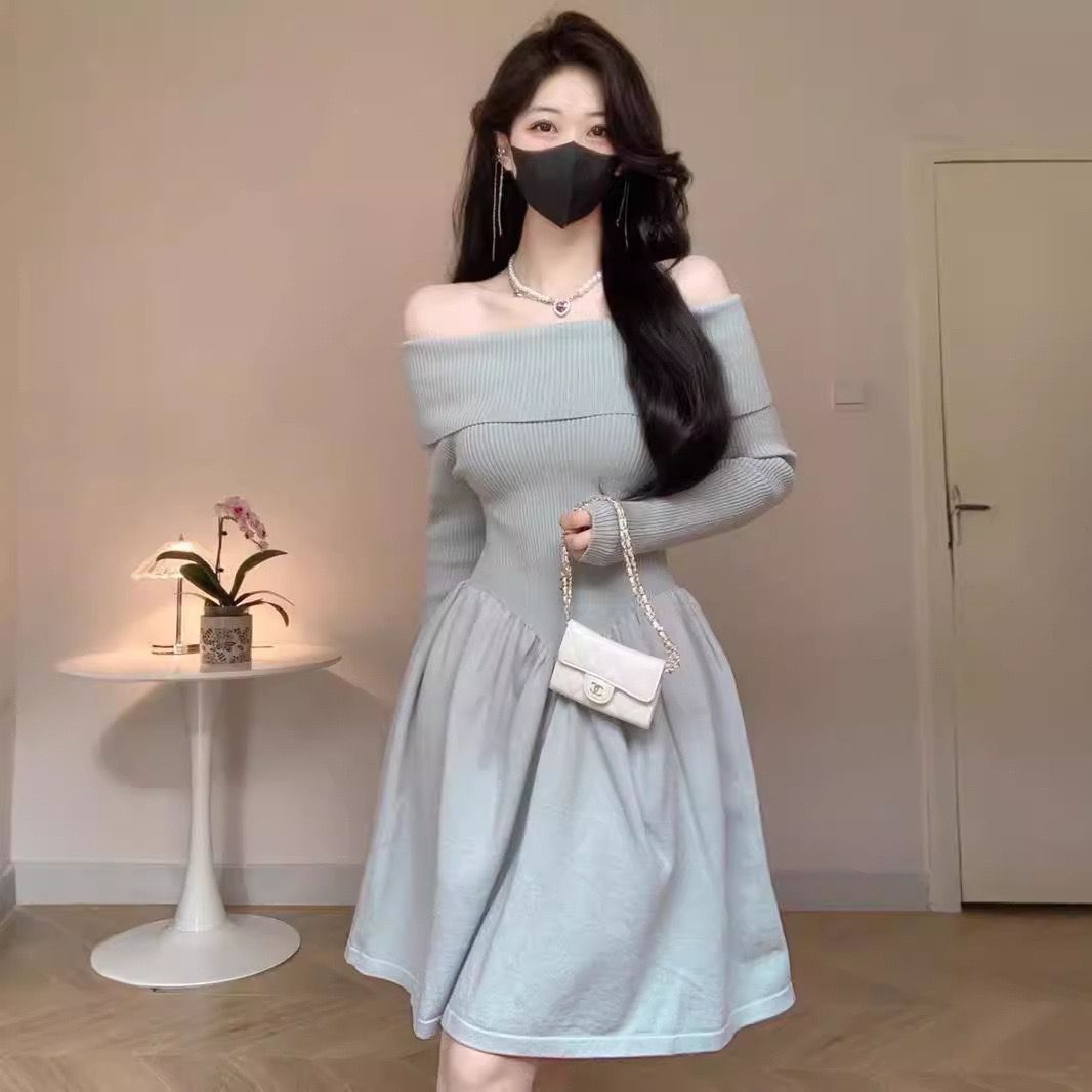 Pankh Tylan Off Shoulder Woolwn Bodycon Dress
