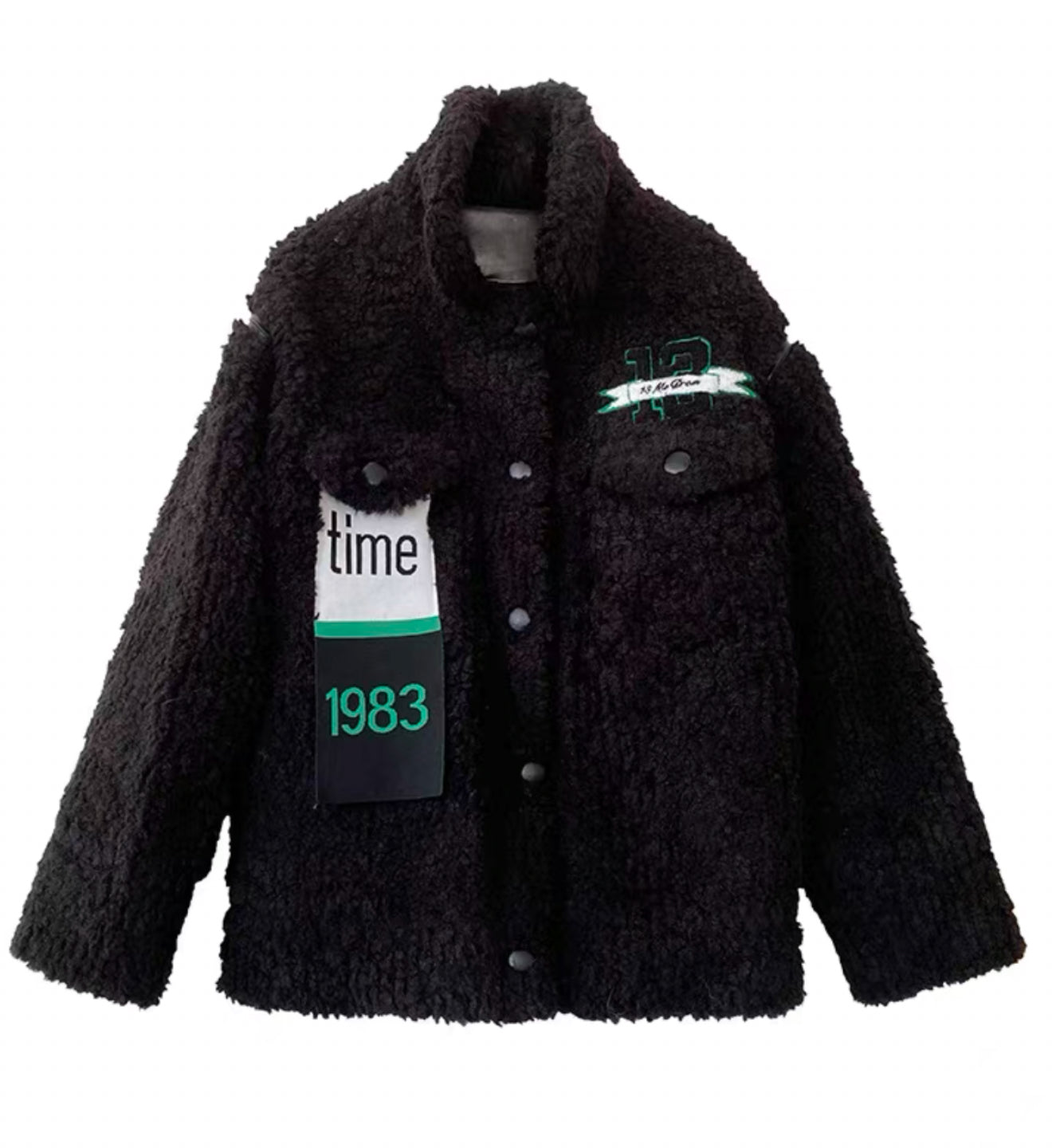 Pankh Dora Detachable Sleeve Heavy Wool Teddy Jacket