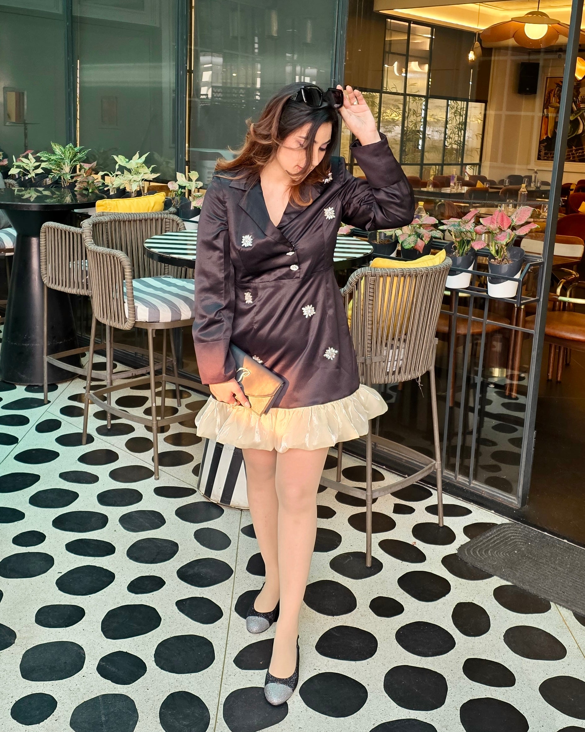 Pankh Janice Embelished Party Wear Blazer Dress (stone work might be varied)