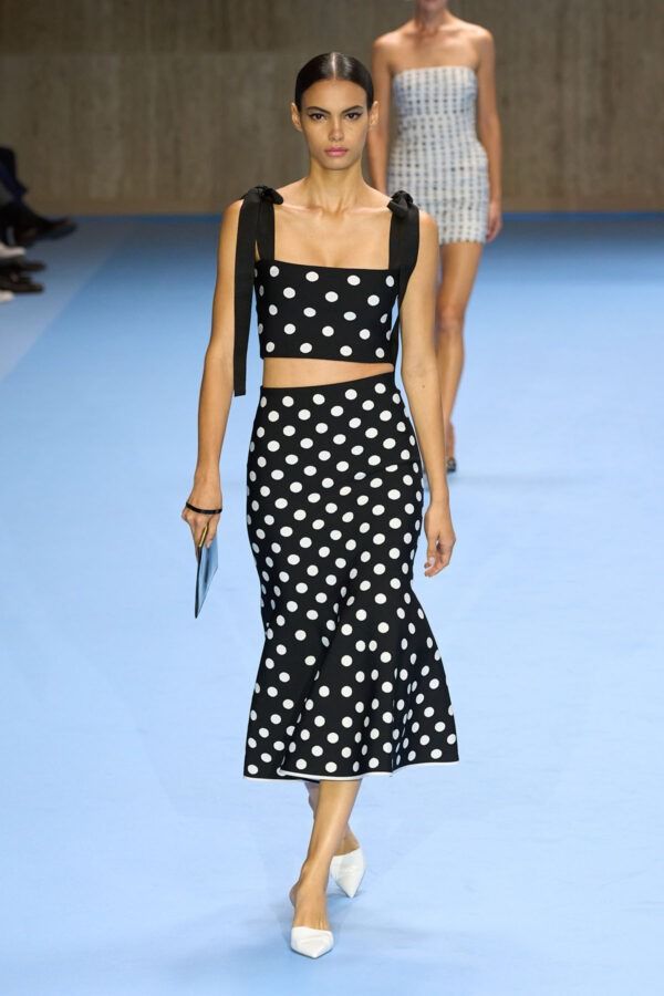 Pankh Marcel Polka Dot Crop Top And Skirt Set