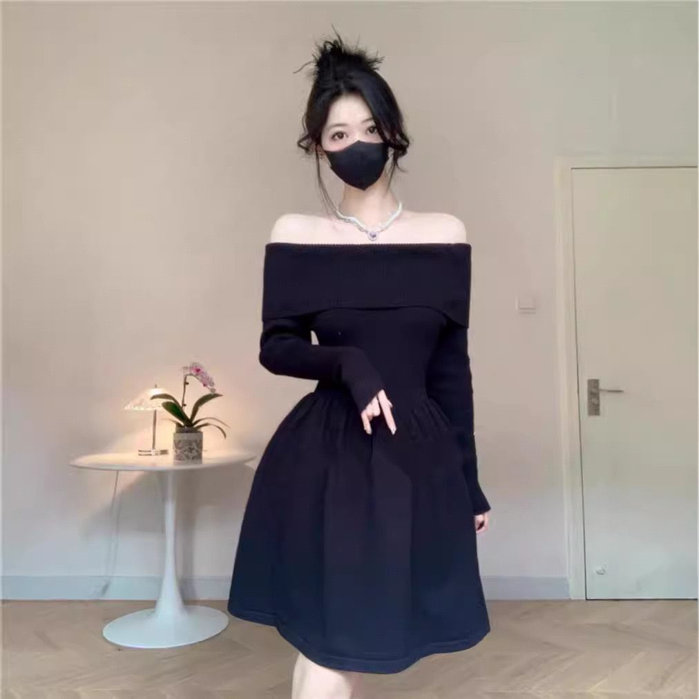 Pankh Tylan Off Shoulder Woolen Corset Fit Dress