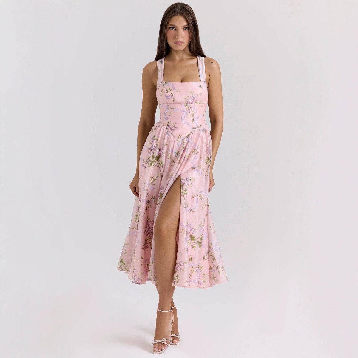 Pankh Keem Floral Midi Dress