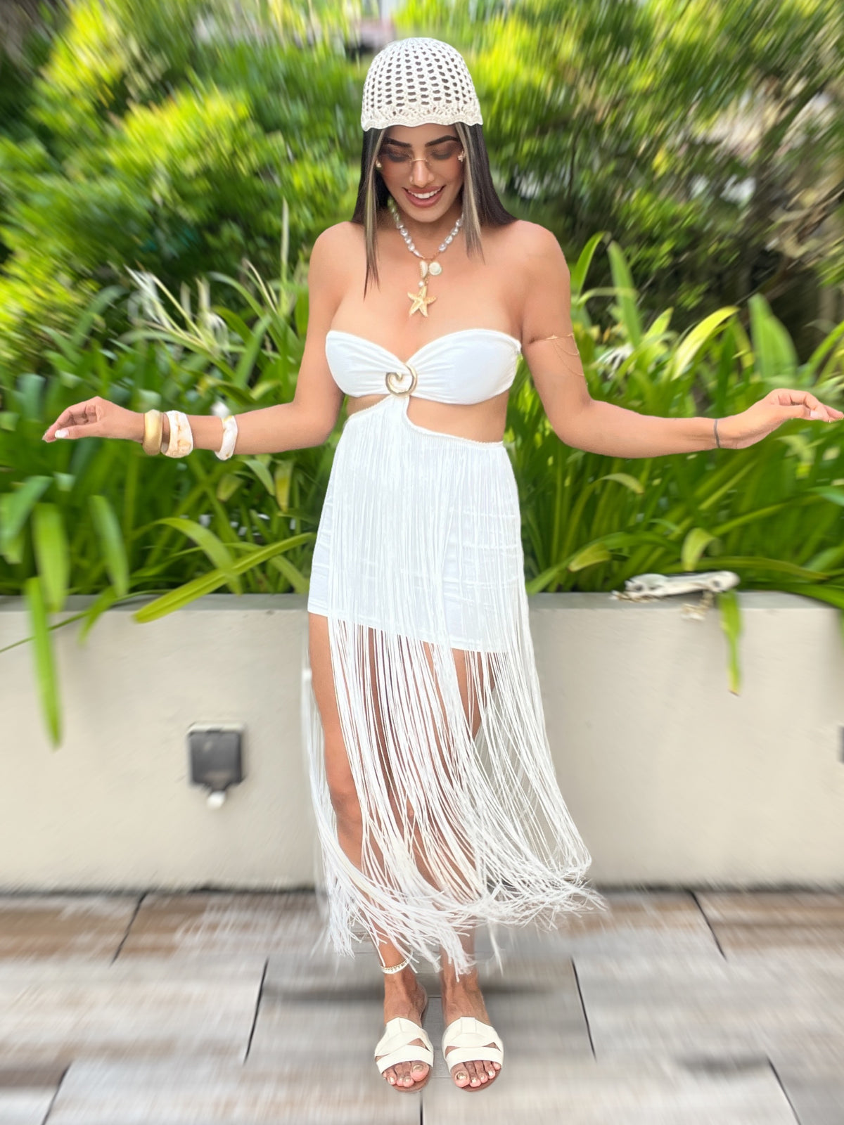 Pankh Zyndya Tassel Resort Holiday Wear Dress