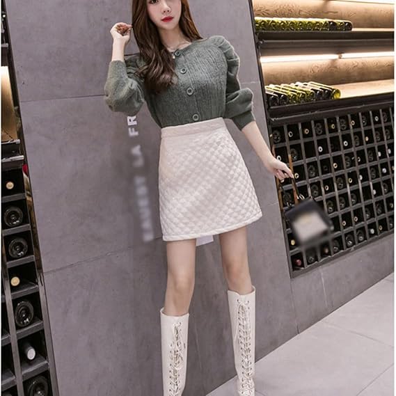 Pankh Twee Sequence Plaid Velvet Mini Skirt