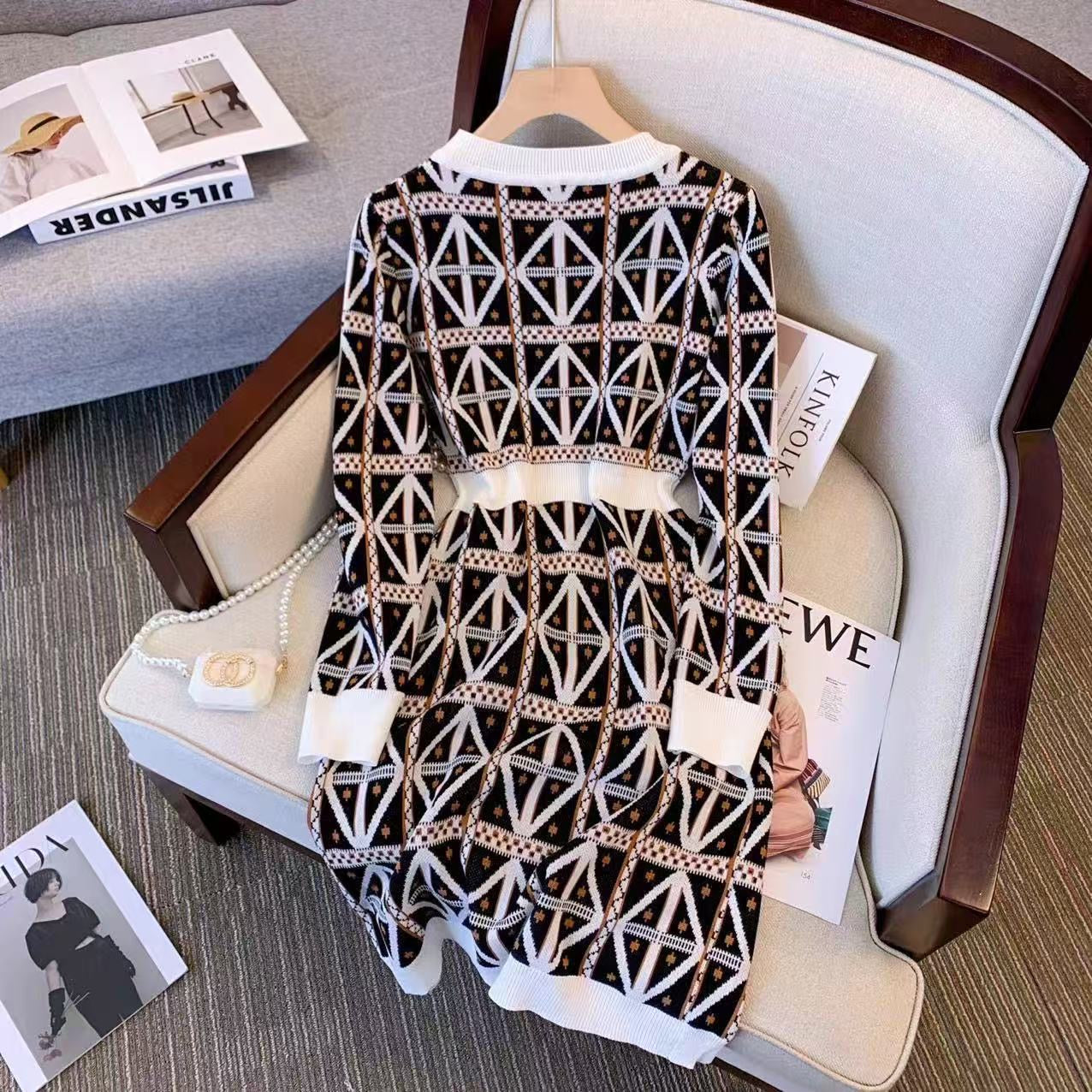 Pankh Bonti Knit Bodycon Mini Winter Dress