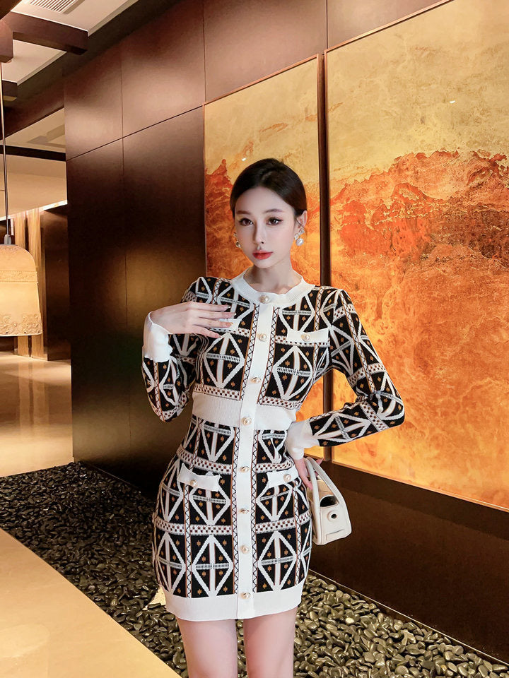 Pankh Bonti Knit Bodycon Mini Winter Dress