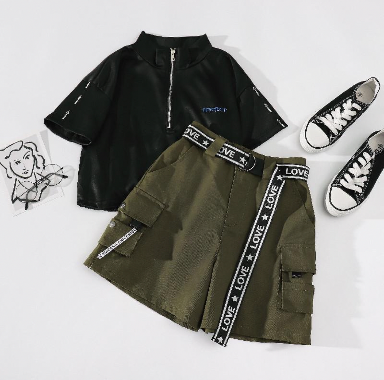 Pankh Kiddie Love Coord Casual Travel Set