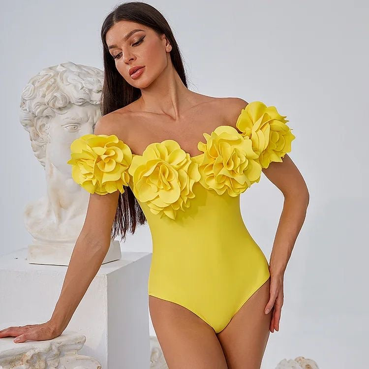 Pankh Bleza 3D Floral Padded Monokini Bodysuit