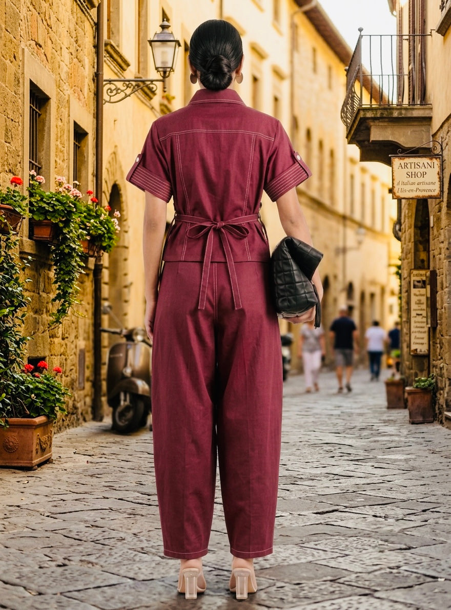 Elletra Designer Rice Stiching Formal Coord Set