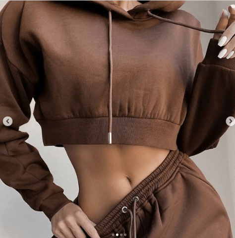 Telsa Crop Hoodie and Track Pant Set