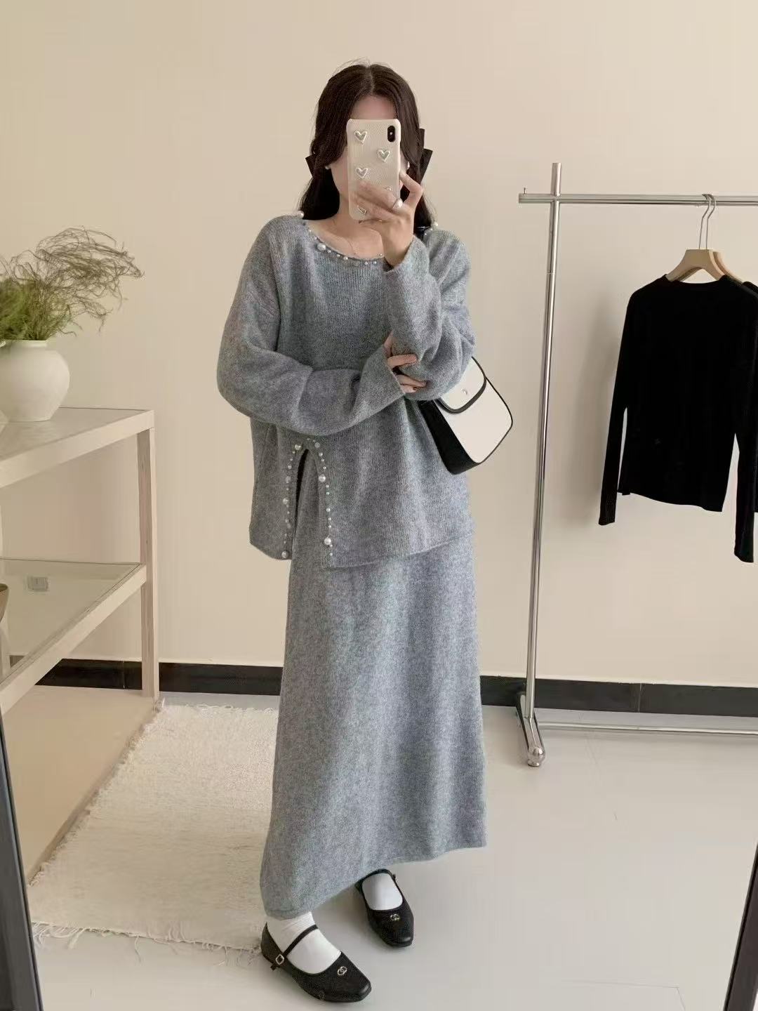 Pankh Fabby Embellished Woolen Party Wear Top and Woolen Skirt Coord Set