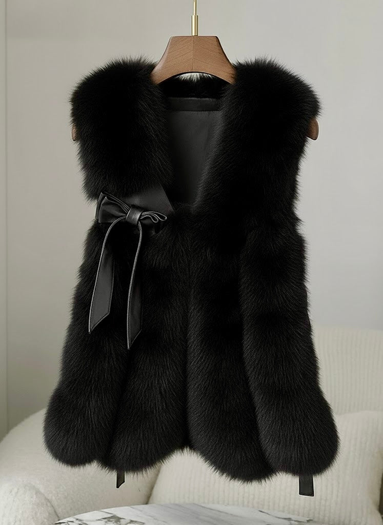 Pankh Romi Luxury Fur and Leather Jacket
