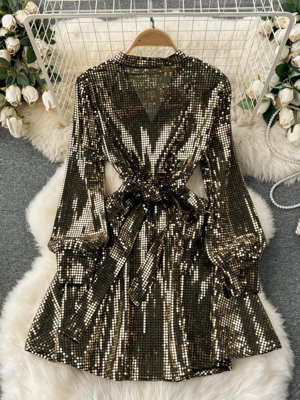 Pankh Ken Metallic Shimmer Party Wear Dress