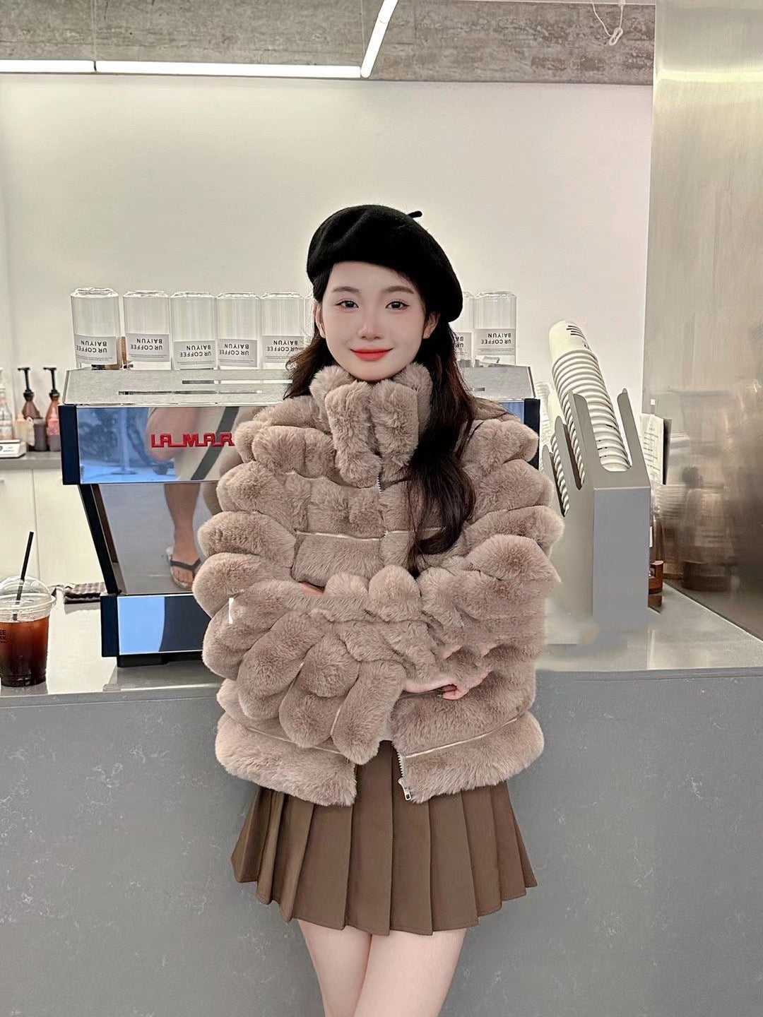 Pankh Levi Cozy High Quality Soft and Warm Fur Coat