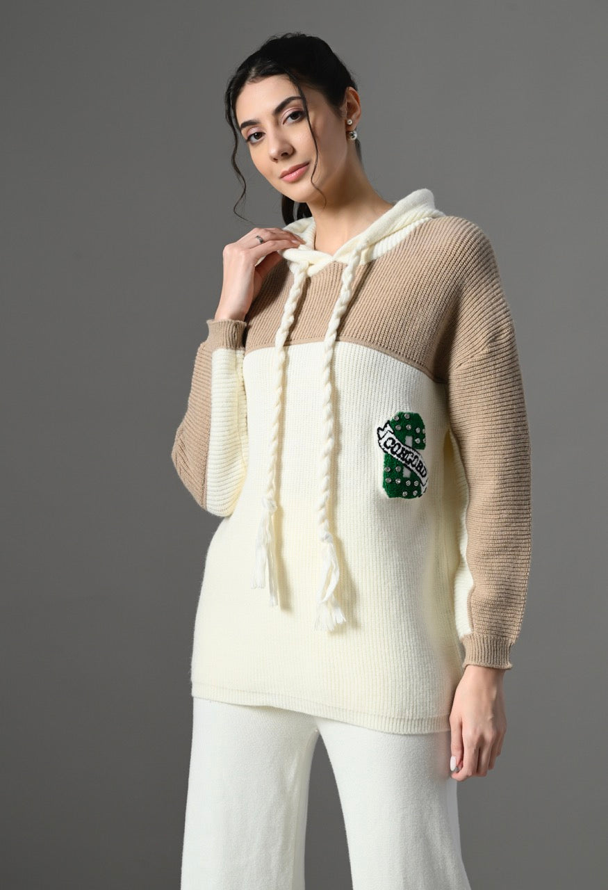 Pankh Oslo Knit Wool Hoodie Mini Dress/Top