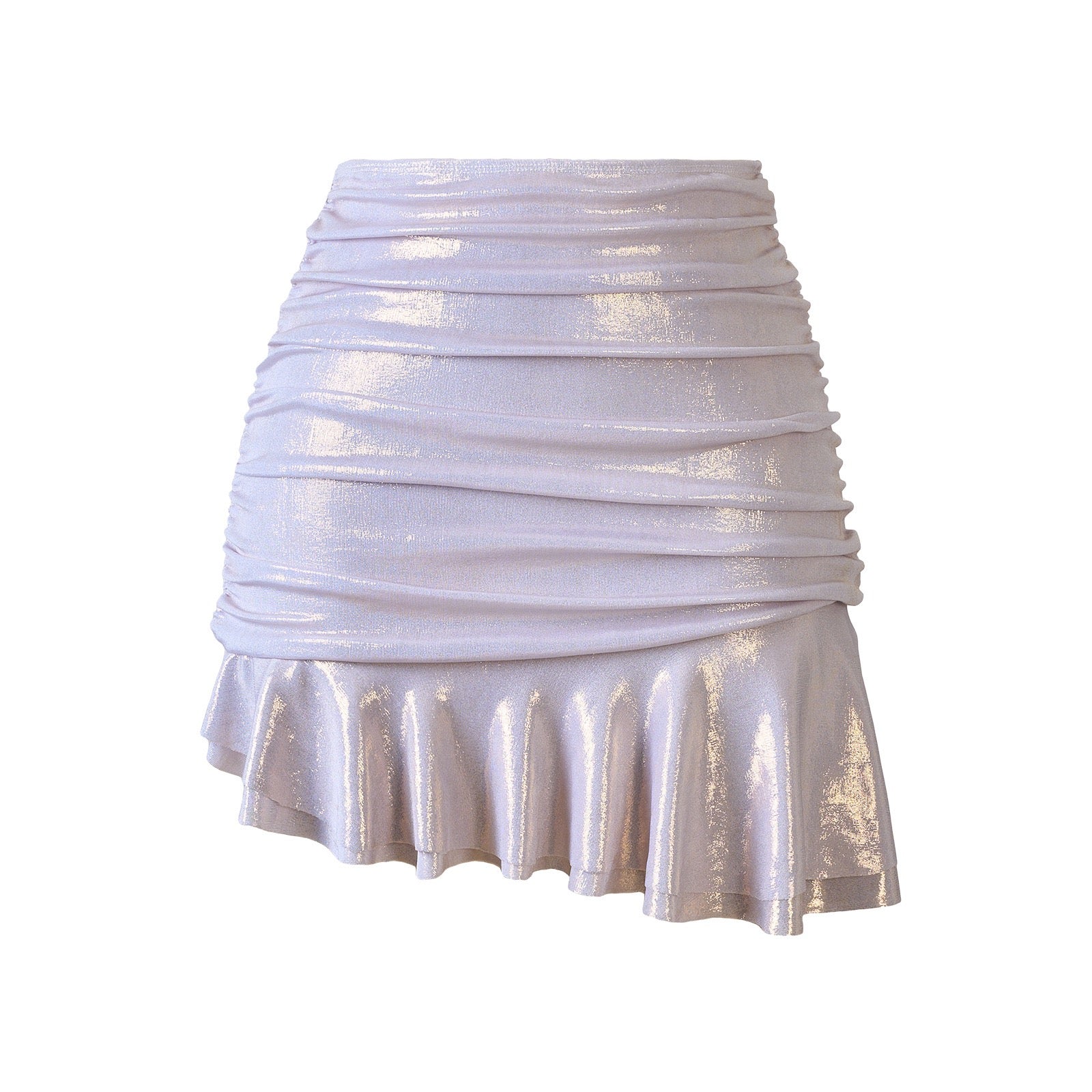 Pankh Carel Metalic Bodysuit And Mini Skirt Set