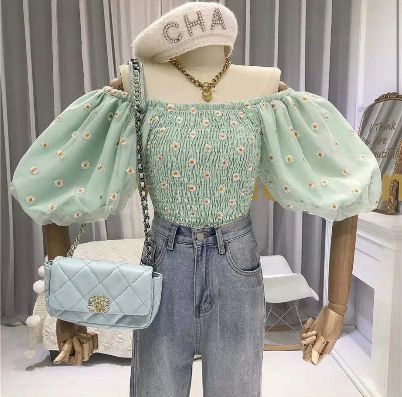 Pankh Kayla Summer Sunflower Embroidered Top Blouse