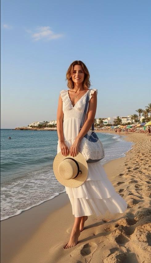 Pankh Risque V-Neck Smocked Mul Cotton Maxi Dress