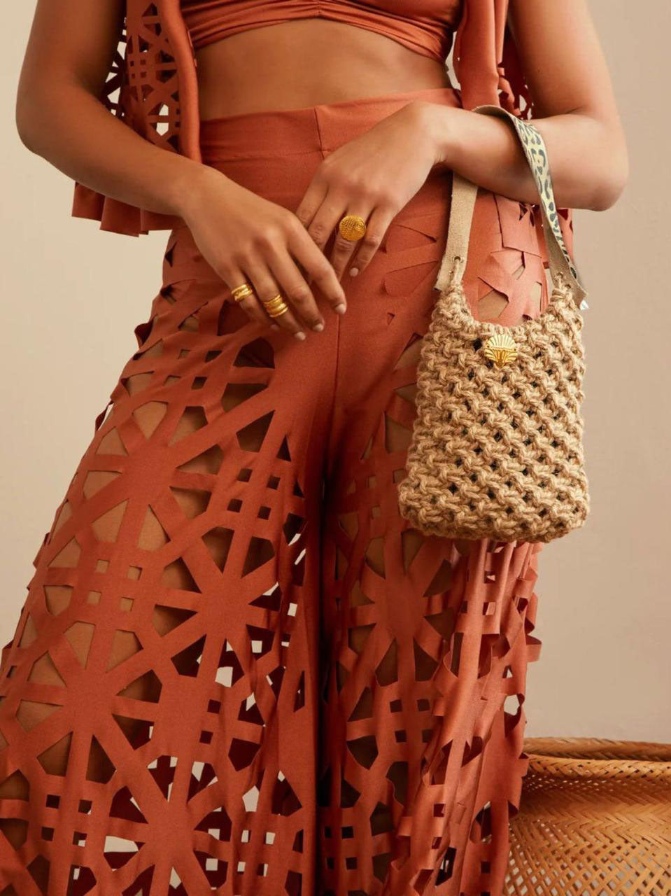 Pankh Astley Crochet Coord Set - Resortwear